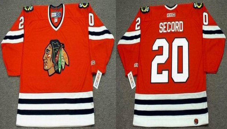 2019 Men Chicago Blackhawks #20 Secord red CCM NHL jerseys